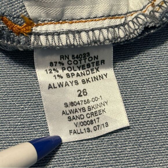 Gap 1969 Always Skinny 29” Ankle Low Rise Polka Dot Distressed Size 26 - Picture 11 of 11